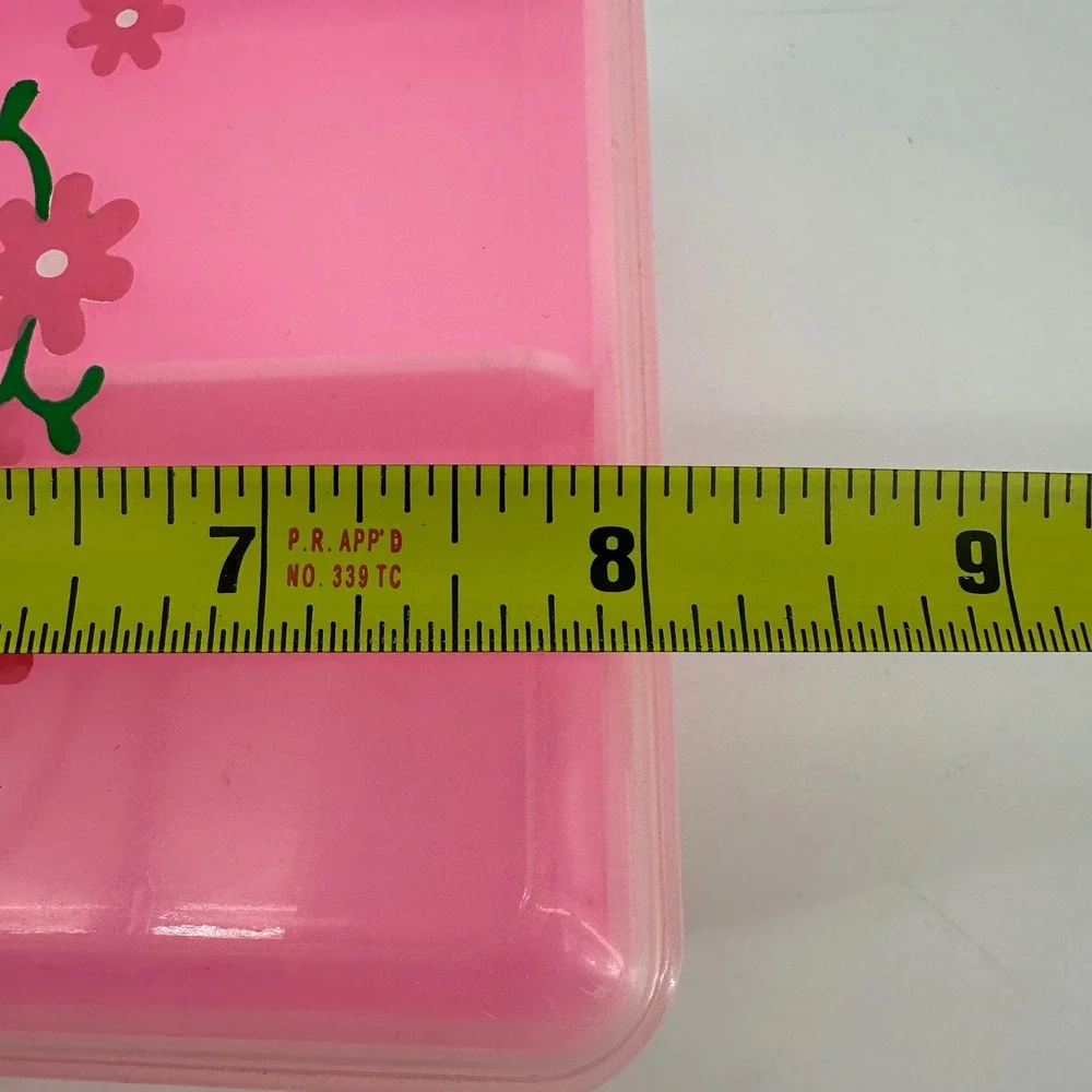 Vintage 2001 Sanrio Hello Kitty Pink Plastic 4-Compartment Organizer Box Case